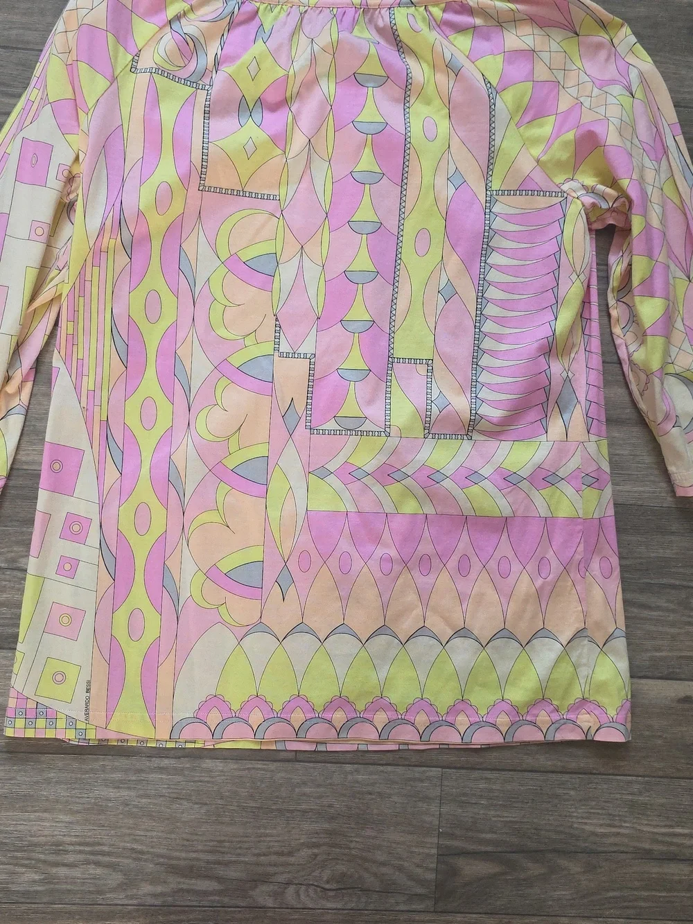 Geometric Print Top Made In Italy - Picture 5 of 5